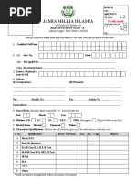 Jamia Millia Islamia: Application Form For Appointment On The Non-Teaching Position