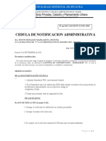 CEDULA DE NOTIFICACION ADMINISTRATIVA N°3-2019 EXP.7701-2019 Licencia de Construcción ANAIS LORENA