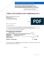 Cedula de Notificacion Administrativa N°127-2018 Exp.1377-2018 Autorizcion de Postes de Telefonia - Telefonica Del Peru