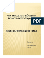 Citas y normas de presentación de referencias  según APA (2013)-1