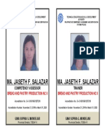 Ma. Jaseth F. Salazar Ma. Jaseth F. Salazar: Competency Assessor Trainer