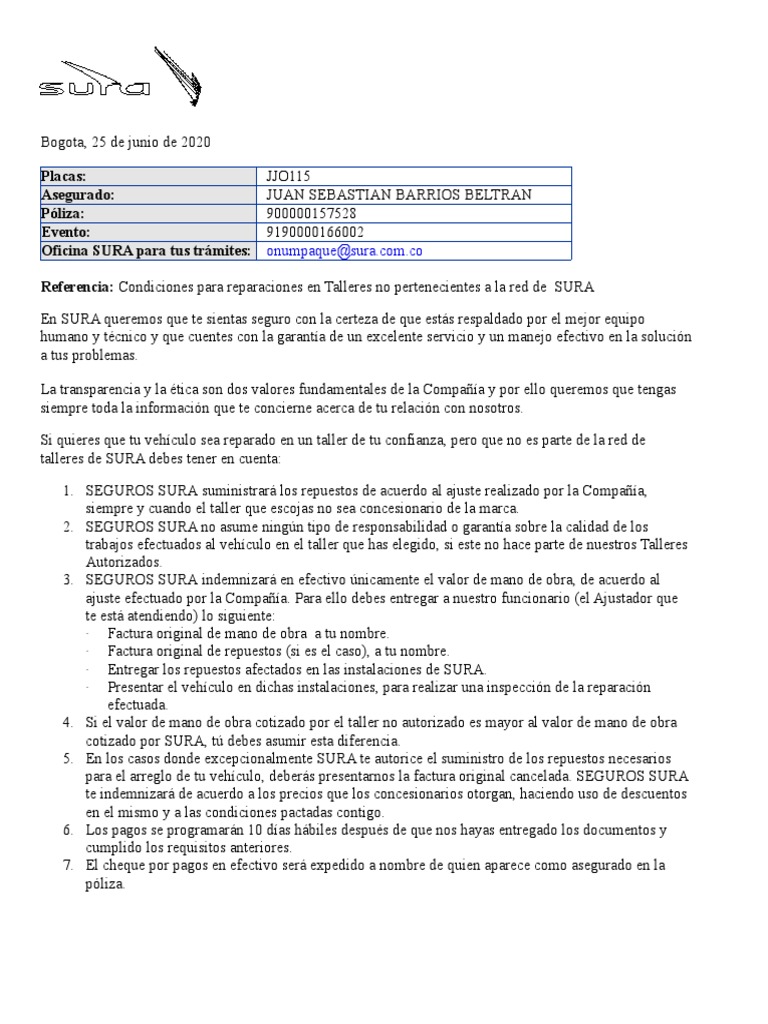 Carta de Pago en Efectivo 9190000166002 | PDF | Póliza de seguros | Seguro