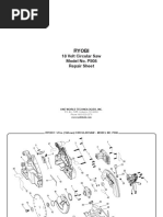 Ryobi: 18 Volt Circular Saw Model No. P508 Repair Sheet