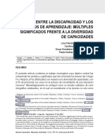 Entre La Discapacidad y Los Estilos de Aprendizaje. Ocampo y Otr@s.