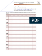 Ejemplo de Plantilla Agenda Semanal PDF