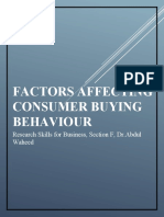 Factors Affecting Consumer Buying Behaviour