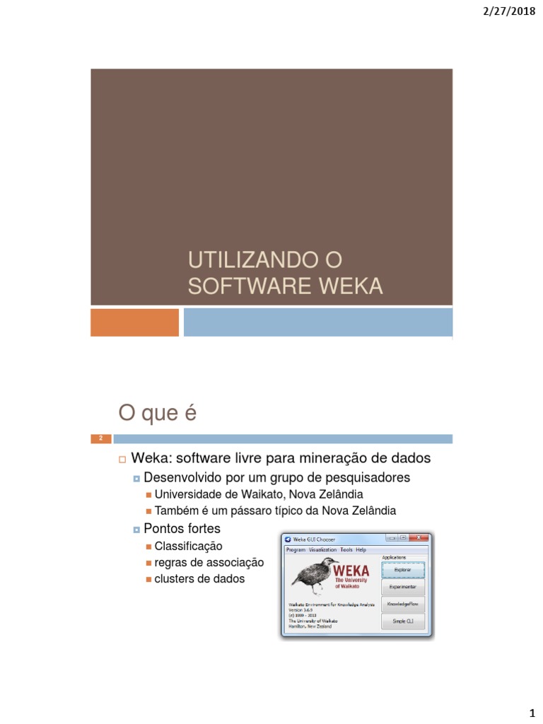 Tutorial Prático do Weka | PDF | Rede neural artificial | Análise de ...