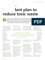 Pilot Plant Plan To Reduce Toxic Waste