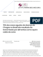 70% Dos Casos Agudos de Doença de Chagas No Brasil São Resultado Da Transmissão Por Alimentos Como Açaí e Caldo de Cana - IBES