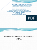 Costo de Produccion de La Mina