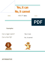 Yes, It Can No, It Cannot: Ability (