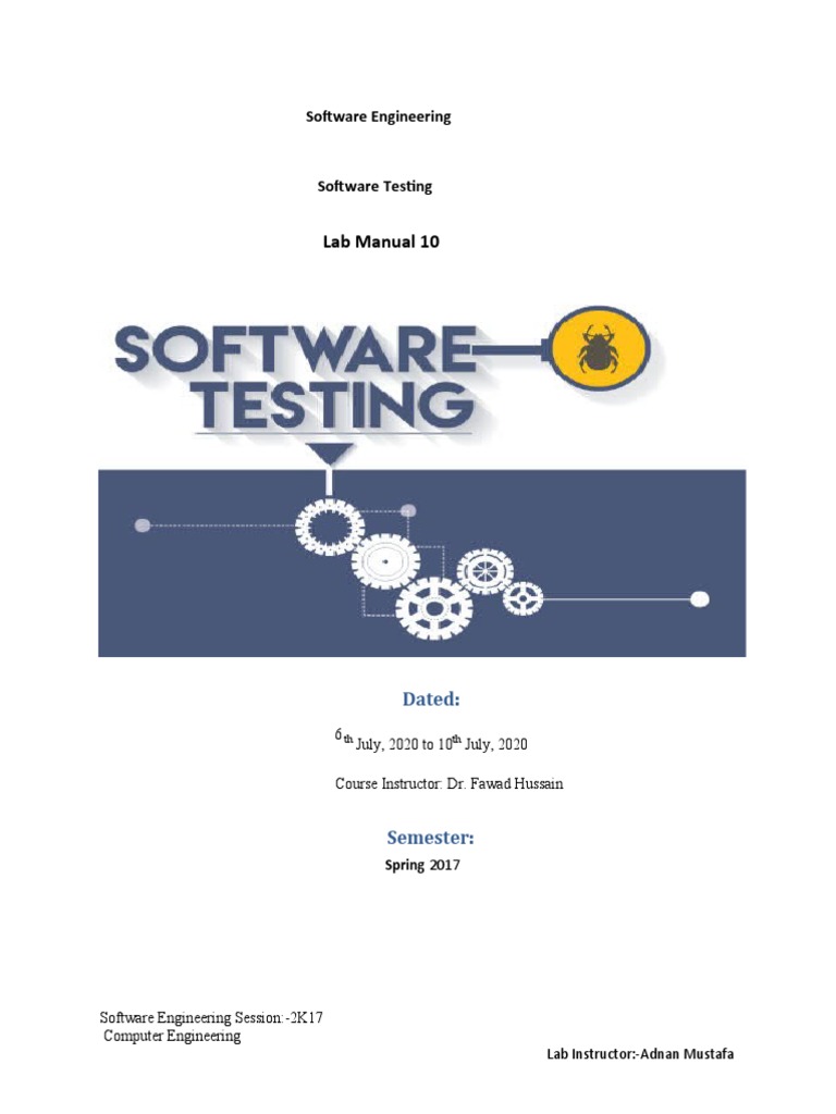Lab Manual 10: Software Testing | PDF | Software Testing | Software Bug