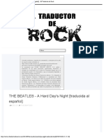 THE BEATLES - A Hard Day's Night [traducida al español]  El Traductor de Rock