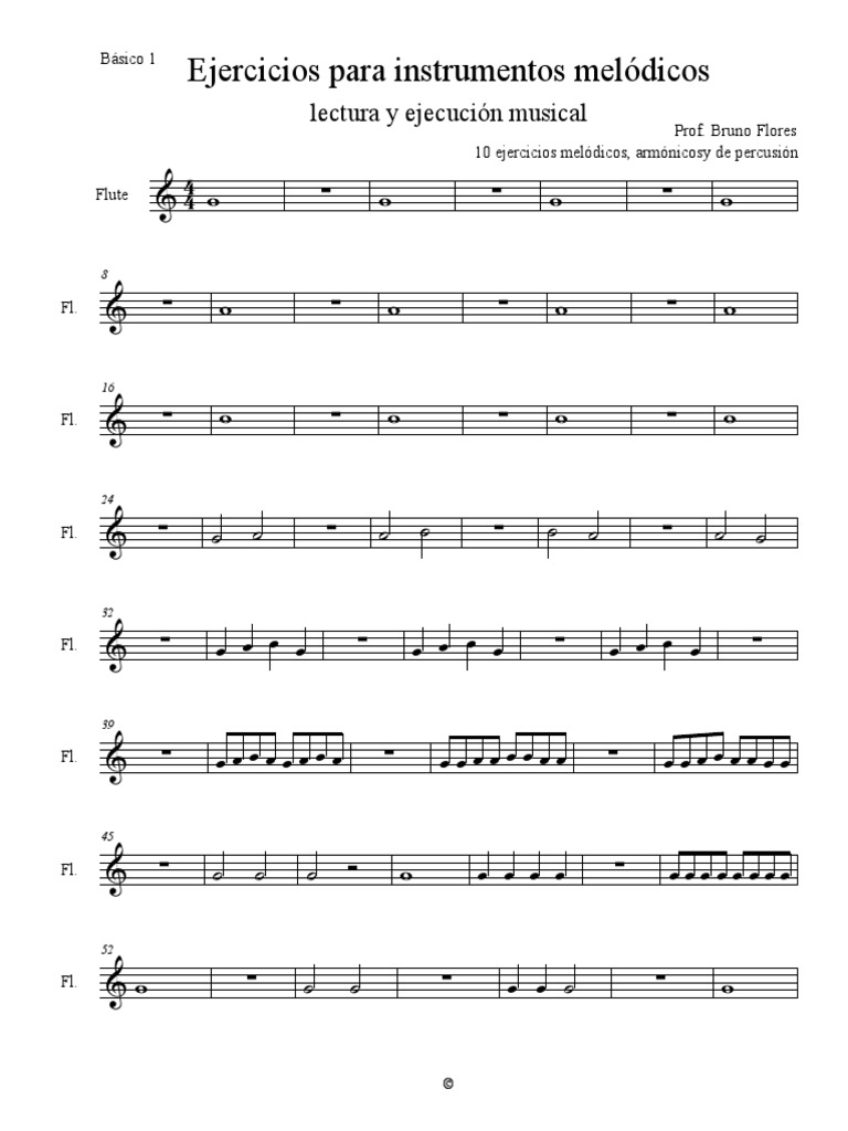 Ejercicios para Instrumentos Melódicos, Armónicos y de Percusión PDF PDF