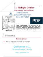 GTP T2.biología Celular 3 Parte Estructura de La Membrana 2017-19 PDF