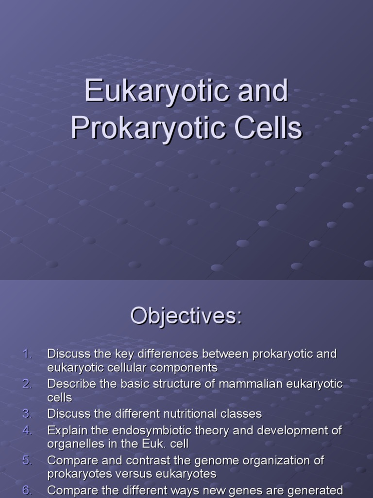 Prokaryotic vs Eukaryotic Cells Overview | PDF | Cell (Biology ...