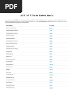 All India RTO District Codes List | PDF | Tamil Nadu | Sikhism
