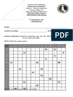 Name: Grade & Section: Score:: Department of Education