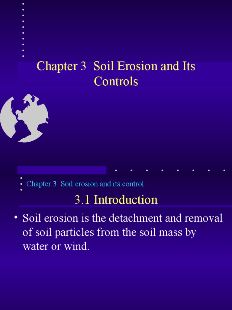 Chapter 3 Soil Erosion and Its Controls | PDF | Erosion | Hydrology