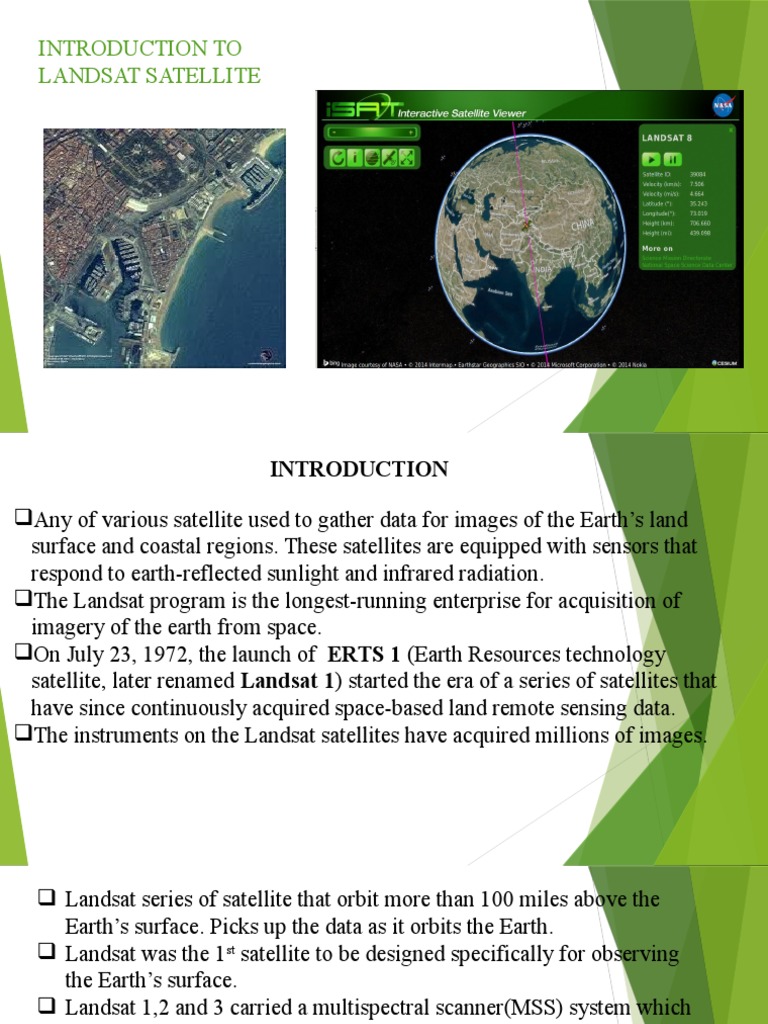 Introduction To Landsat Satellite | PDF | Satellite Imagery | Remote ...