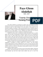 Faye Glenn Abdellah: Twenty-One (21) Nursing Problems