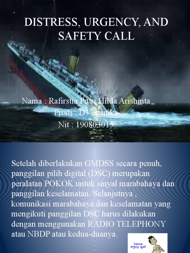 Distress, Urgency, and Safety Call PDF