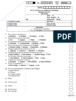 English Question Paper 2 ND Semester - Test 1 - March 2020.