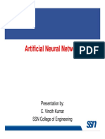 Artificial Neural Network: Presentation By: C. Vinoth Kumar SSN College of Engineering