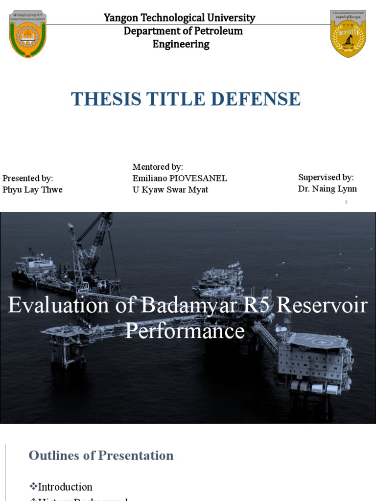 Title Defense Ppt. PLT | PDF | Petroleum Reservoir | Computer Simulation