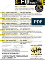 Schoolies Safari Fiji Itinerary 2011 Email