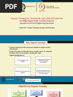 Organic Farming For Sustainable Agricultural Production: Dr. Dillip Kumar Swain, Associate Professor