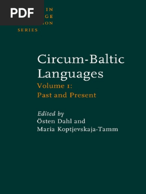 Circum Baltic Languages Volume 1 Past And Present Pdf Human Communication Morphology