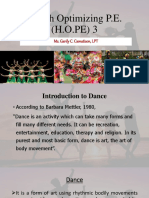 Health Optimizing P.E. (H.O.PE) 3 - Introduction to Dance History and Elements