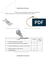 Activity Sheet For Group 1 Name That Tool