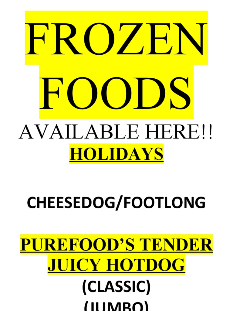 FROZEN FOODS AVAILABLE HERE.docx