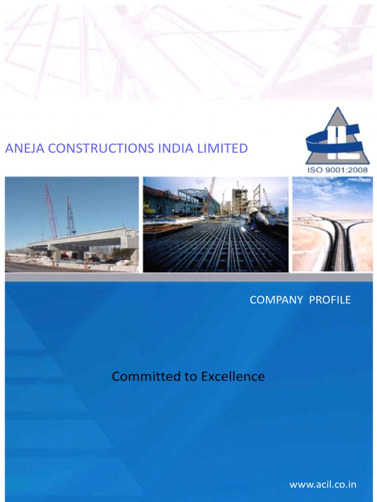 Aneja Constructions India Limited: Committed To Excellence | PDF ...