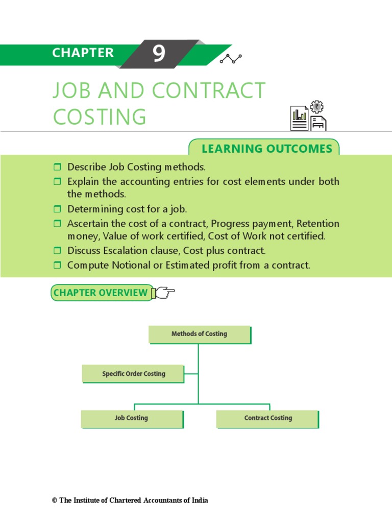 Chapter 9 Job Costing and Contract Costing PDF | PDF | Cost | Expense