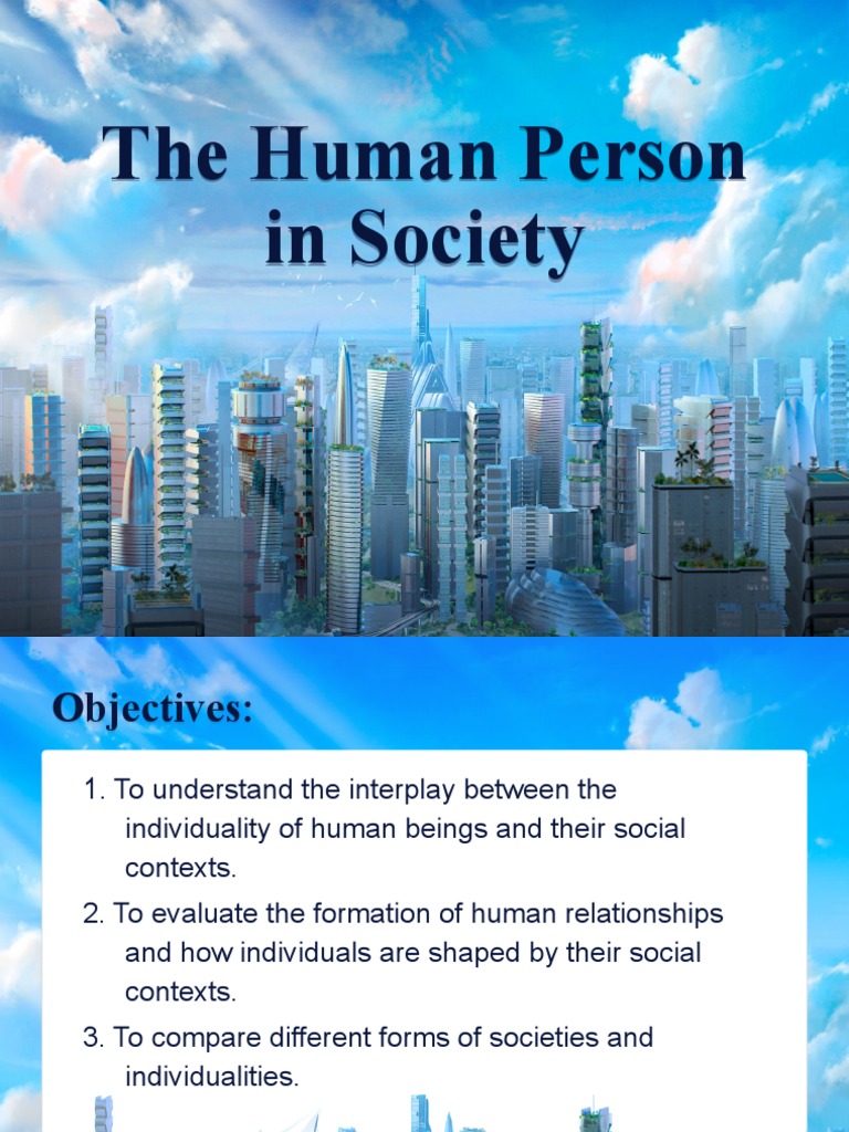essay about the human person in society