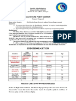 SDD Information: Gad Focal Point System