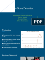 Fake News Detection: Muhammad Hassan Ur Rehman Sufyan Ahmed Huzaifa Shuja Taber Bin Zameer