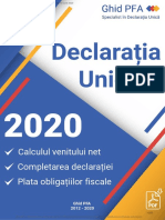 Ghid Declaratia Unica 2020