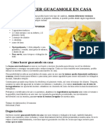 Receta Guacamole