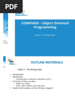 COMP6459 - Object Oriented Programming: Topic 9 - String Class