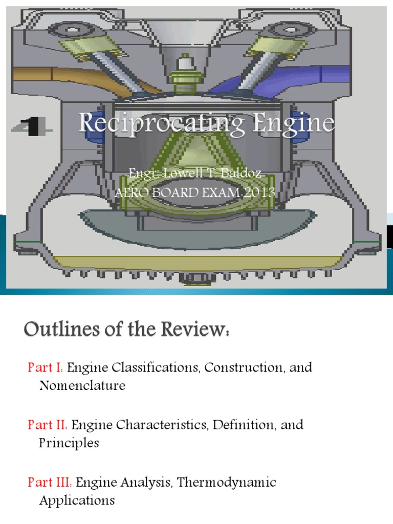 Reciprocating Engine Review Pdf Pdf Internal Combustion Engine Piston