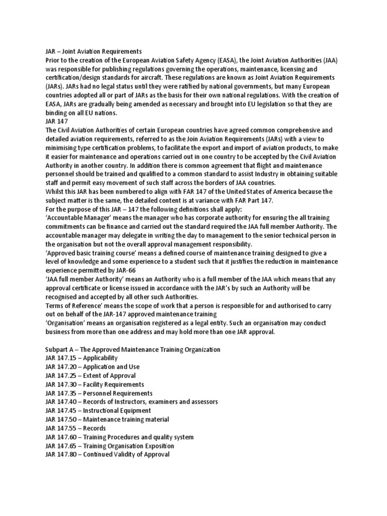 Joint Aviation Requirements (JAR) | PDF | European Union | Government
