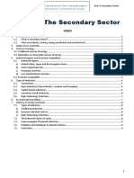 Unit 3 - The Secondary Sector: Index