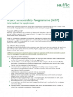 Mena Scholarship Programme MSP Information For Applicants PDF