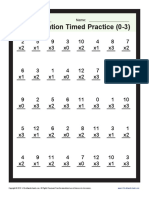 Multiplication Timed 0-3 PDF