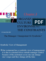 Organizational Culture and Environment: The Constraints: © Prentice Hall, 2002 3-1