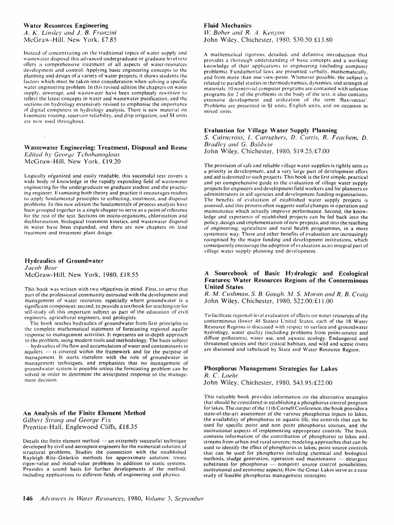 Water Resources Engineering Overview | PDF | Groundwater | Engineering